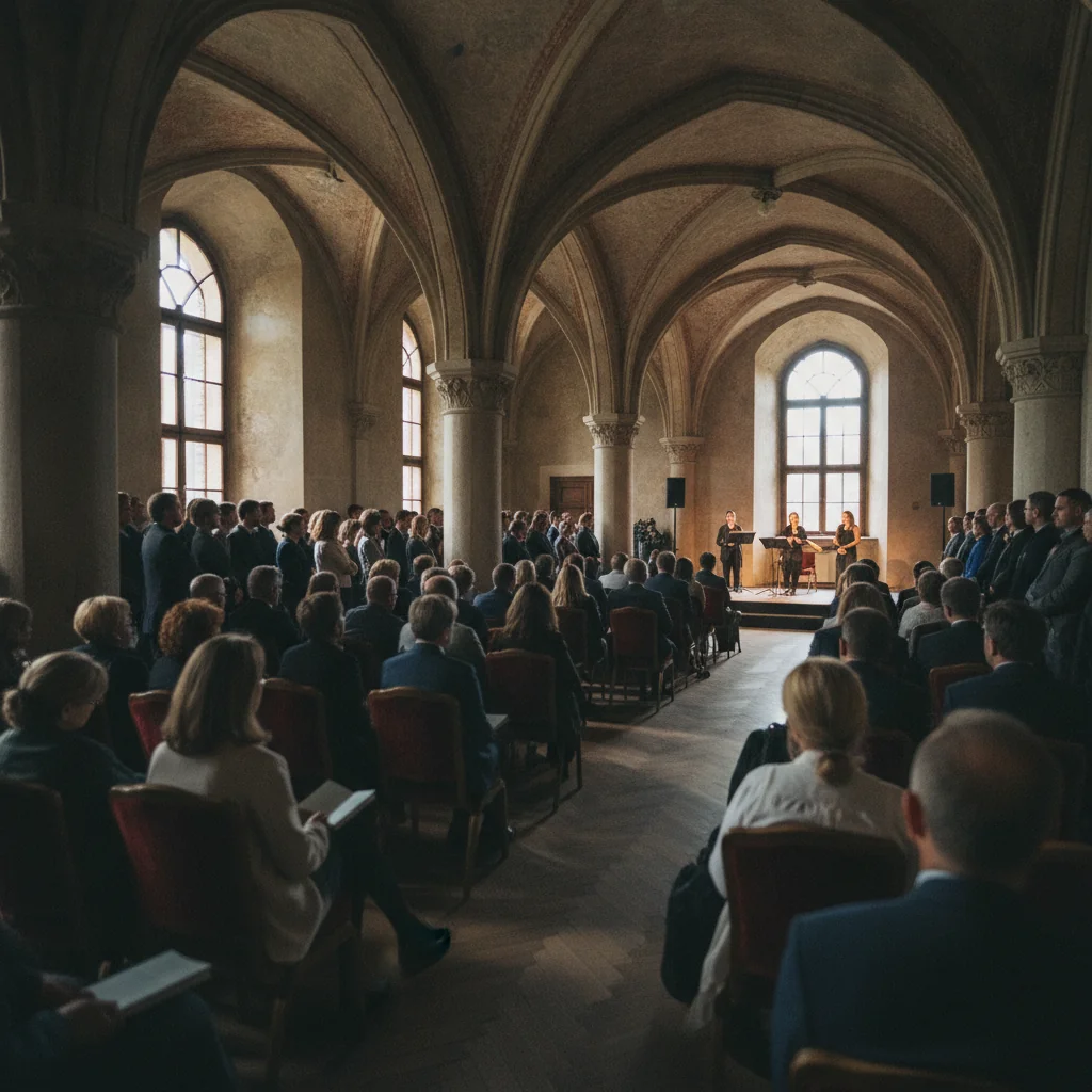 Aproximativ 200 de spectatori au asistat la „The Sound of Poetry”, la Castelul Károlyi din Carei