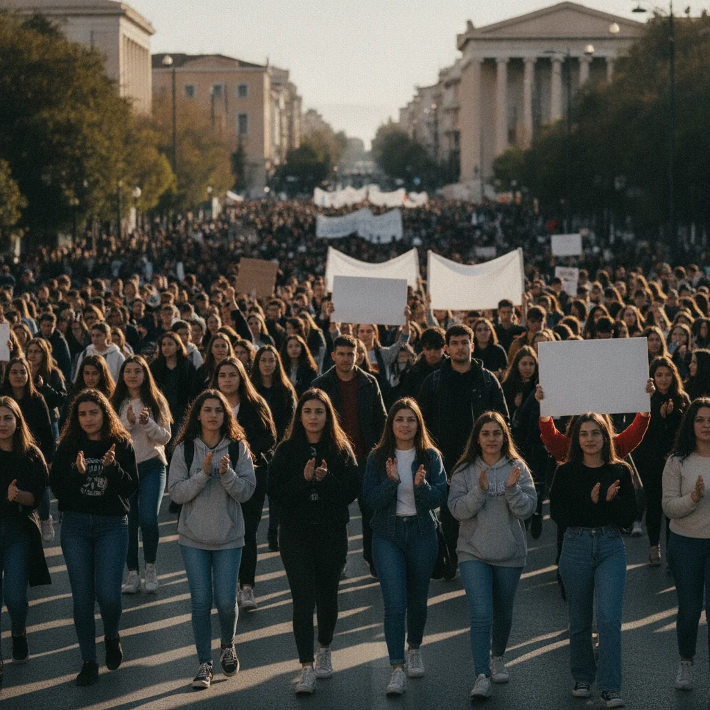 Atena: 10.000 de elevi și studenți au protestat pentru educație