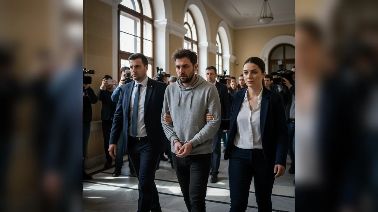 Autorul atacului de ieri, când și-a înjunghiat mortal soția la gât, a fost reținut și dus în fața instanței