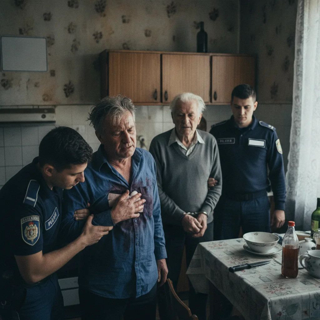 Braniștea: bărbat de 52 de ani, rănit în piept de tatăl său