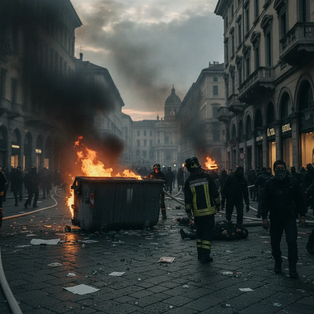 Milano: protestul Italia in piazza s-a încheiat cu zeci de rețineri